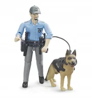 Figurki dla dzieci - Bruder 62150 Figurka policjanta z psem + akcesoria - miniaturka - grafika 1