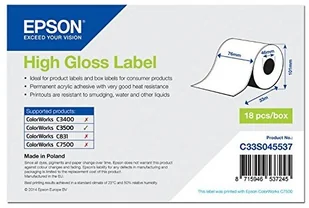 High Gloss Label - Continuous Roll: 76mm x 33m - Papier do drukarek - miniaturka - grafika 3