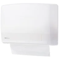 Dozowniki papieru i mydła dla firm - Faneco Pojemnik na ręczniki papierowe ZZ ECO plastik biały P300POW - miniaturka - grafika 1