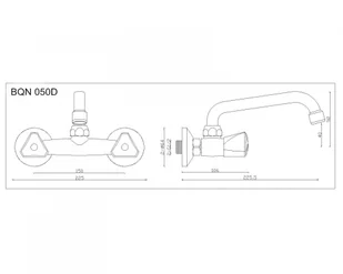 Kuchinox NORM BQN 050D - Baterie umywalkowe - miniaturka - grafika 2