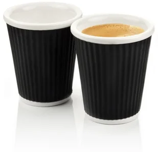 Zestaw kubków LES ARTISTES Black 180 ml A-0631) Czarny - Kubki - miniaturka - grafika 2