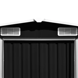 vidaXL Szopa ogrodowa, 257 x 398 x 178 cm, metal, antracytowa - Altany ogrodowe - miniaturka - grafika 8