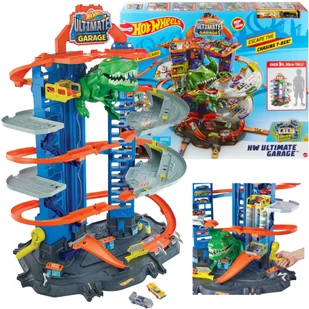 Mattel City. GJL14 Mega garaż T-Rexa + 2 samochodziki - Tory, garaże, parkingi - miniaturka - grafika 14
