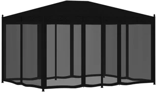 vidaXL Altana ogrodowa z zasłonami z siatki, 3x4 m, antracytowa, stal 48057 - Altany ogrodowe - miniaturka - grafika 2