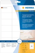 Folie do drukarek - Herma Etik. glasklar A4 63,5x38,1 mm Folie glnzend 525 St. - 8017 - miniaturka - grafika 1