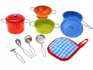 Duży Zestaw Garnków Dla Dzieci Garnki Naczynia - Zabawki AGD - miniaturka - grafika 2