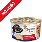 Mokra karma dla kotów - Butchers Classic Delicious Dinners z wołowiną i wątróbką puszka 6x85g + 85g ! - miniaturka - grafika 1