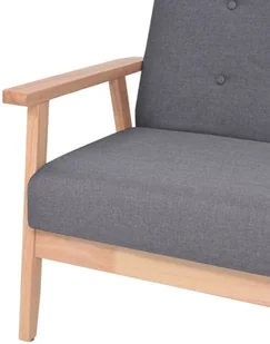 vidaXL Zestaw wypoczynkowy, 2 szt., tkanina, ciemnoszary - Komplety wypoczynkowe - miniaturka - grafika 7