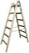 Drabiny - Krause 996 99675178 Drabina drewniana dwustronna ze szczeblami 2x6 wysokość robocza 3,00m) 75178-uniw - miniaturka - grafika 1
