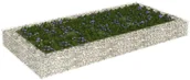 Donice - vidaXL Podwyższona donica gabionowa, galwanizowana stal, 200x100x20 cm - miniaturka - grafika 1
