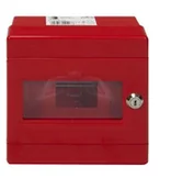 Rozdzielnie elektryczne - Sabaj System Rozdzielnica natynkowa modułowa 7 modułów IP44 180x180x100 Czerwona z zamkiem i szybą ALFA 3 Z - miniaturka - grafika 1