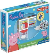 Klocki - Magicube Kostki magnetyczne Świnka Peppa podróże - miniaturka - grafika 1