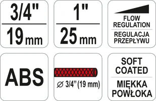 YATO ZESTAW ZŁĄCZEK ZE ZRASZACZEM 4SZT 3/4"" I 1"" YT-99832 YT-99832 - Inne akcesoria do nawadniania - miniaturka - grafika 3