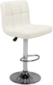 Krzesła i taborety kosmetyczne - ACTIVESHOP Hoker Barowy M06 Pikowany Regulowany Biały 10003_132522 - miniaturka - grafika 1