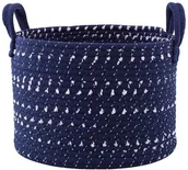 Kosze wiklinowe - Lumarko Lumarko Kosz Pleciony 28x28x20cm Granatowy! 04080044 Alt - miniaturka - grafika 1