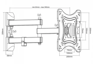 Arkas LCY 248T CZ (8717931013178) - Uchwyty do telewizora - miniaturka - grafika 6