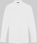 Koszule męskie - Borgio koszula lenola 00331 długi rękaw biały slim fit - miniaturka - grafika 1