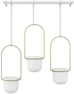 Umbra Doniczki wiszące Triflora biały reling 1011748-524 - Donice - miniaturka - grafika 3