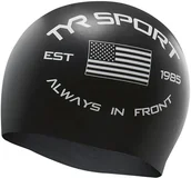 Pływanie - TYR Always in Front Silicone Swim Cap, czarny 2021 Czepki pływackie LCSAIF001 - miniaturka - grafika 1