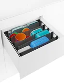 Meble modułowe i akcesoria - Peka SpaceFlexx 600 głębokość 472 mm, antracyt, chrom 07.0010.S - miniaturka - grafika 1