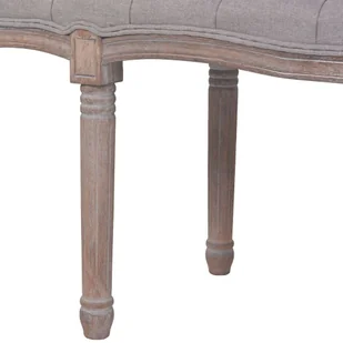 vidaXL Ławka do przedpokoju, drewno lite, 150x40x48 cm, jasnoszara vidaXL - Ławki do przedpokoju - miniaturka - grafika 5