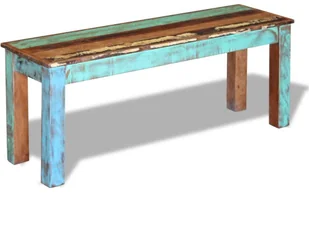 Ławka z odzyskiwanego drewna 110x35x45 cm - Ławki do przedpokoju - miniaturka - grafika 6