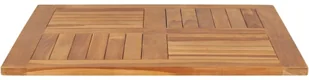 vidaXL Blat stołu, lite drewno tekowe, kwadratowy, 80x80x2,5 cm vidaXL - Blaty meblowe i parapety okienne - miniaturka - grafika 4
