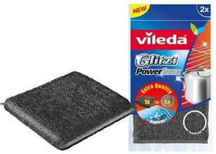 Vileda PROFESJONALNA Zmywak Inox Glitzi Power Pad 2szt 141656 000896 - Ściereczki, gąbki, czyściki - miniaturka - grafika 2