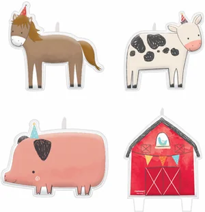 AMSCAN Świeczki pikery Zwierzęta hodowlane - Mały farmer - 4 szt. 170601 - Urodziny dziecka AMSCAN Świeczki pikery Zwierzęta hodowlane - Mały farmer - 4 szt. 170601 - Urodziny dziecka - miniaturka - grafika 1