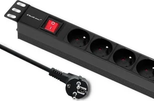 QOLTEC Listwa Rack 54470 2 m) Czarny - Listwy zasilające - miniaturka - grafika 2