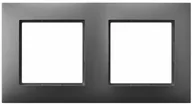 Klawisze i ramki - Ospel Ramka podwójna Szary mat Aria - R-2U/70 - miniaturka - grafika 1
