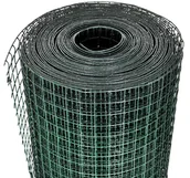 Ogrodzenia - vidaXL vidaXL Siatka ogrodzeniowa ocynkowana z tworzywa PCV 1m x 10m oczko 25x25mm - miniaturka - grafika 1