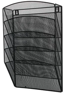 Q-CONNECT Zestaw 5 półek Office Set, metalowy, A4, czarny KF04726 - Pojemniki biurowe - miniaturka - grafika 3