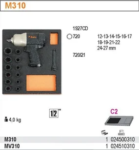 BETA WKŁAD PROFIL. NA ZESTAW NARZ. 2450/M301 2451/MV310 - Skrzynki i torby narzędziowe - miniaturka - grafika 2
