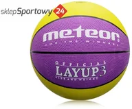 Koszykówka - Meteor PIŁKA DO KOSZYKÓWKI LAYUP #3 ZIEL-FIOLET ZADZWOŃ 600-555-801 ! 07066 - miniaturka - grafika 1
