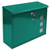 Skrzynki na listy - Relaxdays skrzynka pocztowa z dekoracyjnymi okienkami, metalowa, czarna - miniaturka - grafika 1