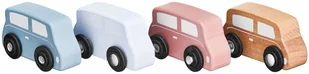 Drewniana Laweta - Cieżarówka Z 4 Samochodami - Samochody i pojazdy dla dzieci - miniaturka - grafika 5