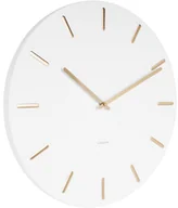 Zegary - Karlsson Zegar ścienny Charm white with gold battons by KA5716WH - miniaturka - grafika 1