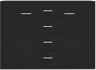 vidaXL Szafka, czarna, 88 x 30 x 75 cm, płyta wiórowa vidaXL - Szafki do salonu - miniaturka - grafika 4