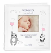 Albumy fotograficzne - NA Murrano Album mały z oknem nadruk dedykacja narodziny dla dziewczynki ALB-SO-WH-UV-002 - miniaturka - grafika 1