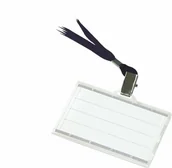 Identyfikatory - Donau Identyfikator z czarną taśmą X06781 NB-7822 - miniaturka - grafika 1