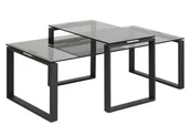 Ławy i stoliki kawowe - Actona Stolik kawowy Katrine szkło, czarny 18915 - miniaturka - grafika 1