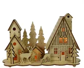 Pozostałe akcesoria świąteczne - Szopka bożonarodzeniowa na baterie 23 x 4 x 15 cm drewniana - miniaturka - grafika 1