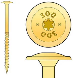 Wkręty Ciesielskie Do Drewna Talerzowe Torx 8x200 - Inne akcesoria dekarskie - miniaturka - grafika 2