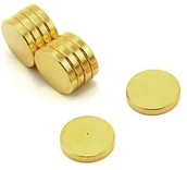 Dekoracje domu - first4magnetsTM first4magnets  f656s-10 Gold Plated  dołki na North Face na magnes, opakowanie z 10, metalowa, srebrna, o średnicy 12 MM X 2 MM grubości, 25 x 10 x 3 cm F656S-10 - miniaturka - grafika 1