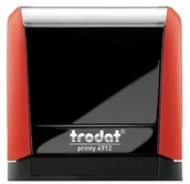 Pieczątki - Trodat Pieczątka 4912 czerwona - poduszka czarna 47x18mm UN197-3 - miniaturka - grafika 1