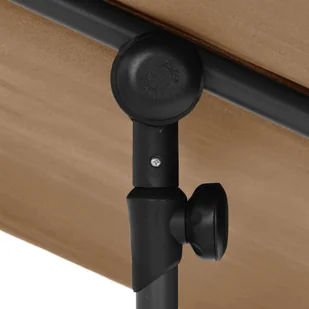 vidaXL Parasol ogrodowy na słupku aluminiowym, 180x130 cm, taupe vidaXL - Parasole ogrodowe - miniaturka - grafika 6