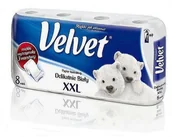 Papier toaletowy - Velvet PAP.TOAL.DELIK.BIAŁY 8R - miniaturka - grafika 1