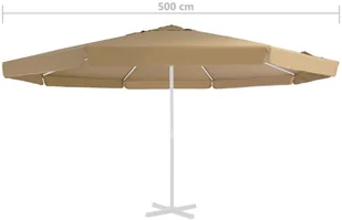 vidaXL Pokrycie do parasola ogrodowego kolor taupe 500 cm 312541 - Pozostałe meble ogrodowe - miniaturka - grafika 5