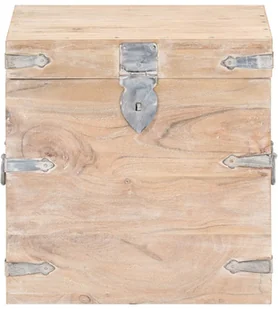 vidaXL Skrzynia, 40x40x40 cm, lite drewno akacjowe vidaXL - Pudła i pojemniki do przechowywania - miniaturka - grafika 17